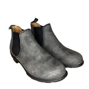 Blundstone Womens US 6.5 Boot UK 3.5 BL 1971 Ankle Chelsea Low Heel Rustic Black